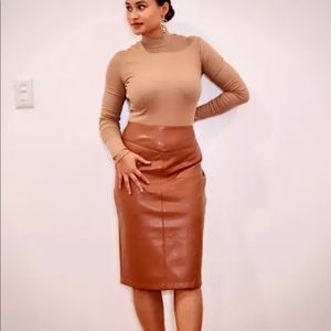 NWT Express Faux Leather Pencil Skirt